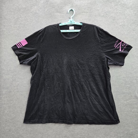 Grunt Style Men Shirt 3XL Black Graphic Print Cancer Awareness Wings - Picture 1 of 8